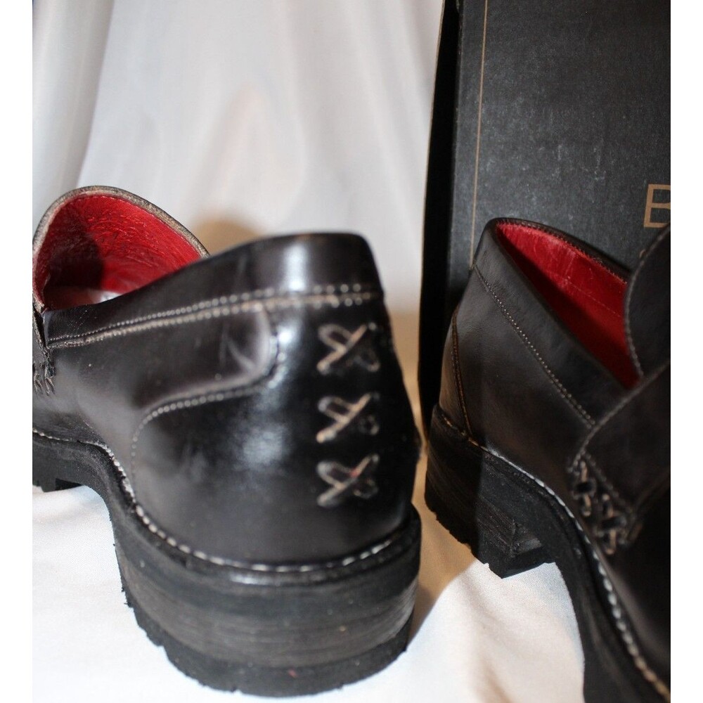 Bed-Stu Reina Cobbler Series Leather Penny Loafers BLACK RUSTIC SZ 11 NIB $265 - Picture 6 of 6